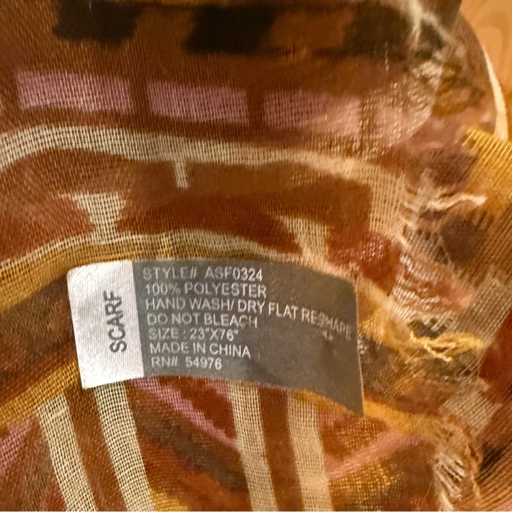 Aztec Patterned Multicolor Long Scarf - Picture 10 of 11
